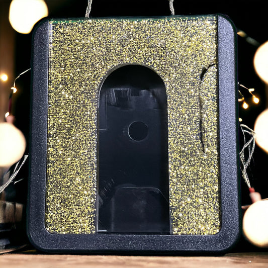 Gold glitter Swipe Pod - base, lid & clip